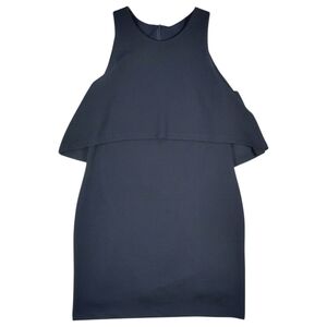 Anthropologie Hutch Dress Womens L Black Layered Shift Sleeveless Modern‎ Office